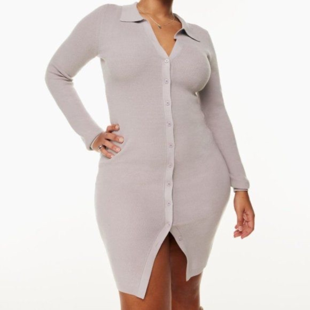 Aritzia Wilfred dove dress Morado GREY - Picture 2 of 3